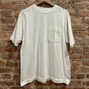 Andy Blank Men's White Pocket T-Shirt - Classic Crew Neck